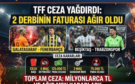 TFF Ceza Yağdırdı: 2 Derbinin Faturası Ağır Oldu! Kulüplere Rekor Yaptırım