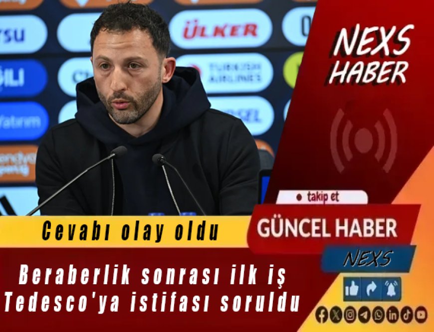 Beraberlik Sonrası İlk Soru İstifa Oldu! Domenico Tedesco’nun Cevabı Gündem Yarattı