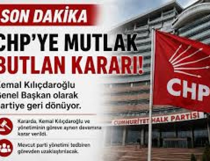 Son Dakika: CHP İçin Mutlak Butlan Kararı Çıktı! Siyasi Gündemi Sarsan Gelişme